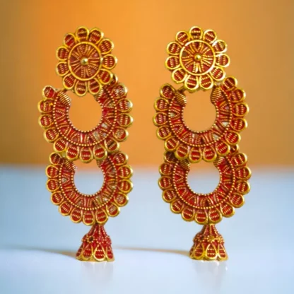 Platted Earrings (Red)