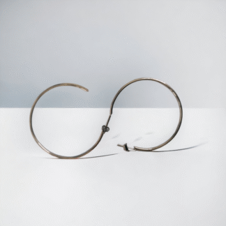 Big Fancy Hoop Earrings (Silver)