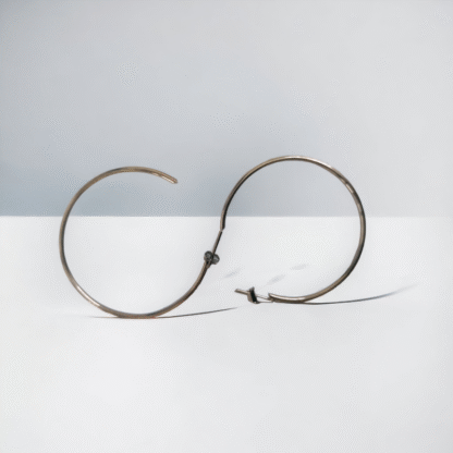 Big Fancy Hoop Earrings (Silver)