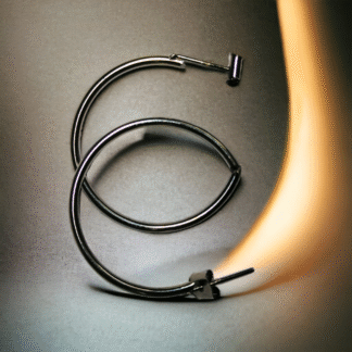 Small Fancy Hoop Earrings(silver)