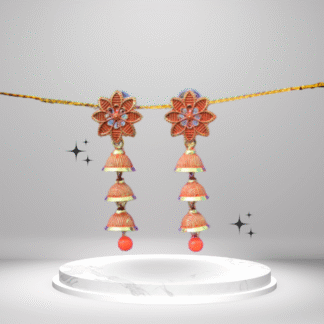 Star Jhumka (Orange)