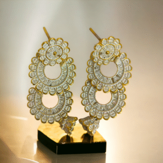 Platted Earrings (White)