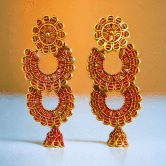 Platted Earrings (Red)