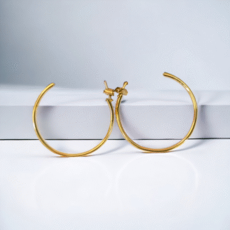 Big Fancy Hoop Earrings (Gold )
