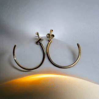 Small Fancy Hoop Earrings (Gold)