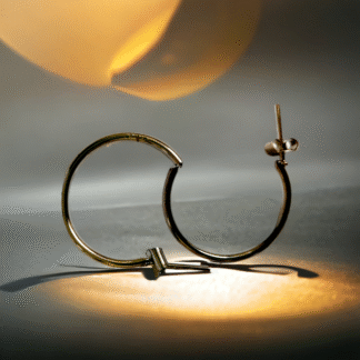 Small Fancy Hoop Earrings (Gold)