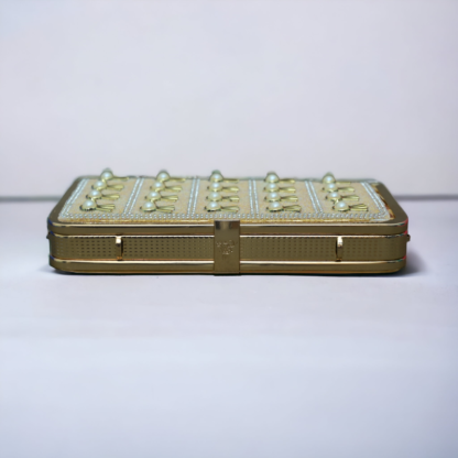 Ladies Designer Hand Clutch (Gold) - Image 3