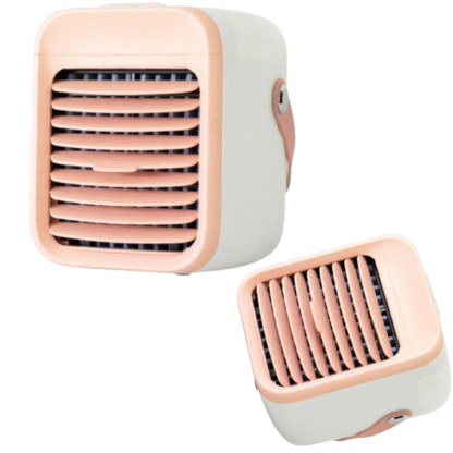 Quiet Portable Rechargeable Misting Fan Air Cooler Fan-765R pink - Image 3
