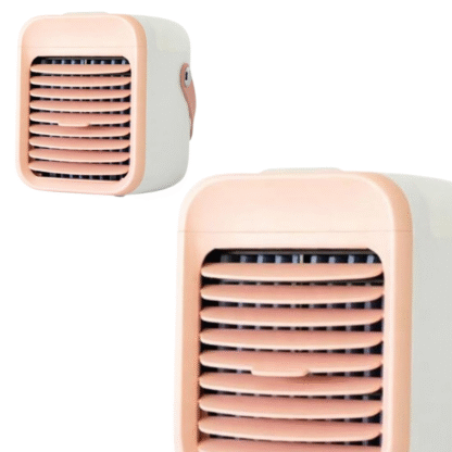 Quiet Portable Rechargeable Misting Fan Air Cooler Fan-765R pink - Image 2