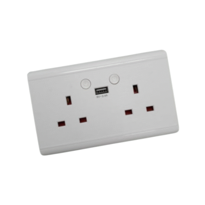 Smart wifi wall socket double gang brush surface 100-240V with USB port remote by app US0301-C