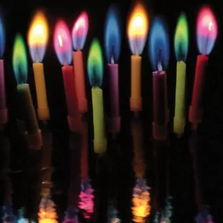 Amazing  Multicolor Happy Birthday Candles And Holders (12 Count) uw-candles
