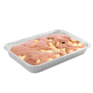 Universal deep pan tin foil container with foil lid baking pan aluminum foil lunch box-silver