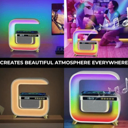 LED WIRELESS CHARGING SPEAKER CLOCK - Image 2