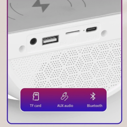 G Shape Led Wireless Charging Bluetooth Speaker - Image 2