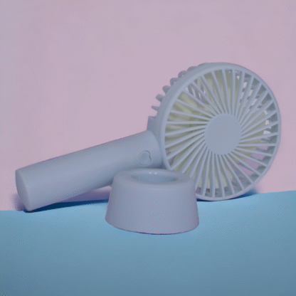 Solid White Hand Fan - Image 2