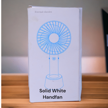 Solid White Hand Fan - Image 3