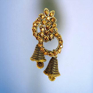 Flower Circle Jhumka (Peach)