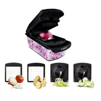 Vegetable Chopper - Spiralizer Vegetable Slicer - Onion Chopper with Container - Pro Food Chopper