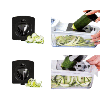 Vegetable Chopper - Spiralizer Vegetable Slicer - Onion Chopper with Container