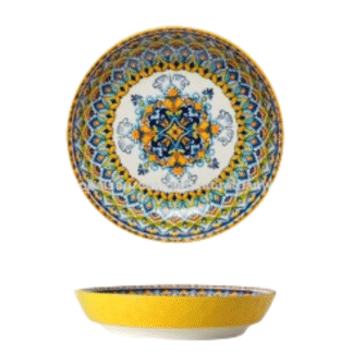 Wholesale Porcelain Round Dinnerware Assorted Colors Dinner Sets for home Kitchen #0870_022 "HW0870T22KEL-2"