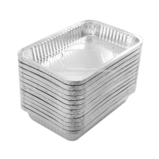Universal deep pan tin foil container with foil lid baking pan aluminum foil lunch box