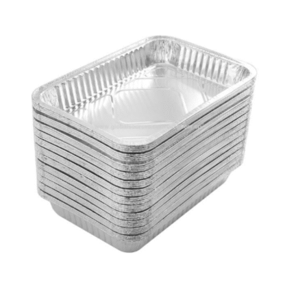 Universal deep pan tin foil container with foil lid baking pan aluminum foil lunch box