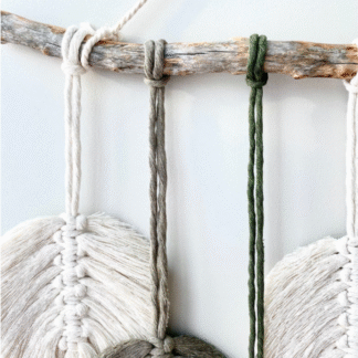 Pretty Green Leaf Shape Macrame Wall Hanging Decor Wholesale Home Decoration Wall Decor HYX-VC-274
