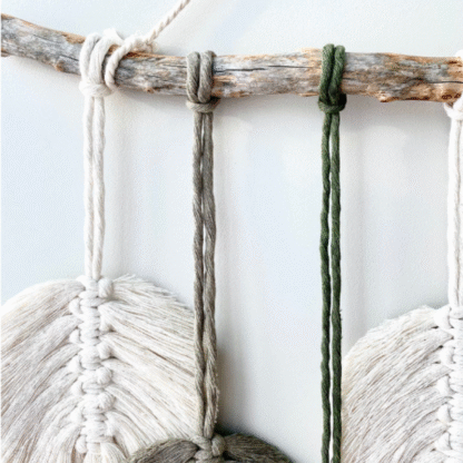 Pretty Green Leaf Shape Macrame Wall Hanging Decor Wholesale Home Decoration Wall Decor HYX-VC-274