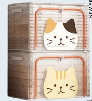 Fabric Foldable Storage Box for Home Organization Home Storage and Organization-Cat pattern