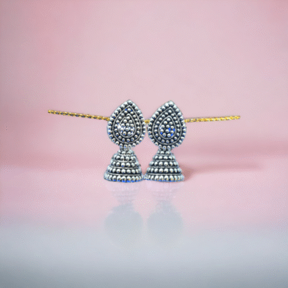 Ethnic Traditional Silver Jhumka Earrings