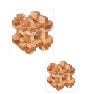 Wooden Brain Teaser Building Interlocking Puzzle