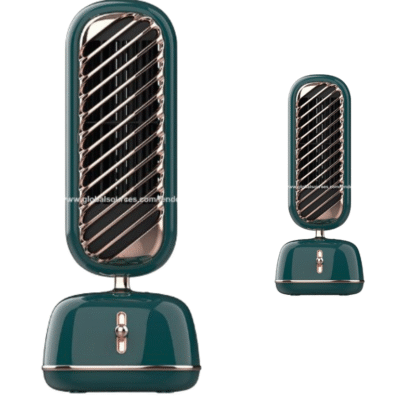 Dual Use Rotate Humidifier Electric Mini Water Air Cooler Tower Fan Portable For Home FD-AC036-3 dark green , - Image 3